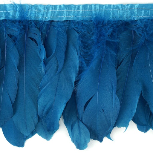 [FPP6--DKT] Goose Pallets Parried Fringe With Bias 6 inch   1yd Bolt --Dark Turquoise