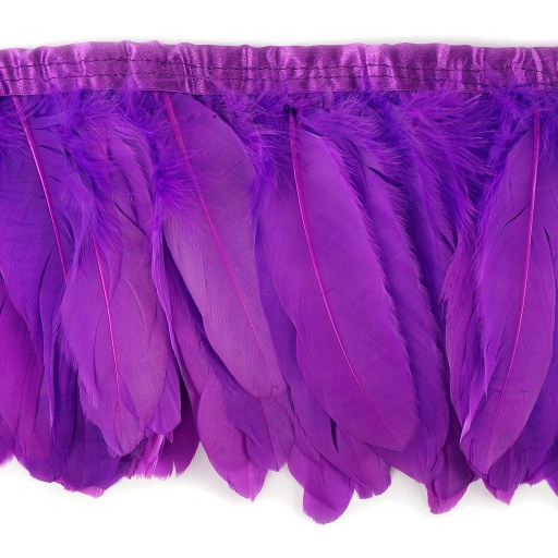 [FPP6--FLL] Goose Pallets Parried Fringe With Bias 6 inch   1yd Bolt --Fluorescent Lilac