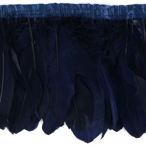 [FPP6--NY] Goose Pallets Parried Fringe With Bias 6 inch   1yd Bolt --Navy