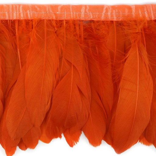 [FPP6--O] Goose Pallets Parried Fringe With Bias 6 inch   1yd Bolt --Orange