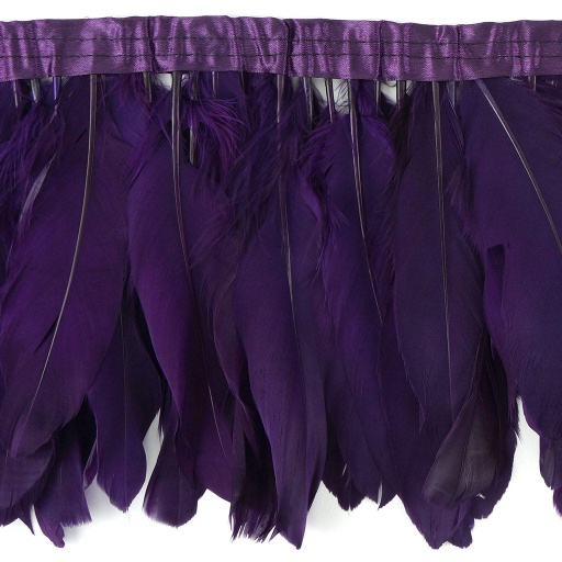 [FPP6--PU] Goose Pallets Parried Fringe With Bias 6 inch   1yd Bolt --Purple