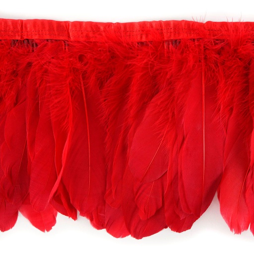 [FPP6--R] Goose Pallets Parried Fringe With Bias 6 inch   1yd Bolt --Red