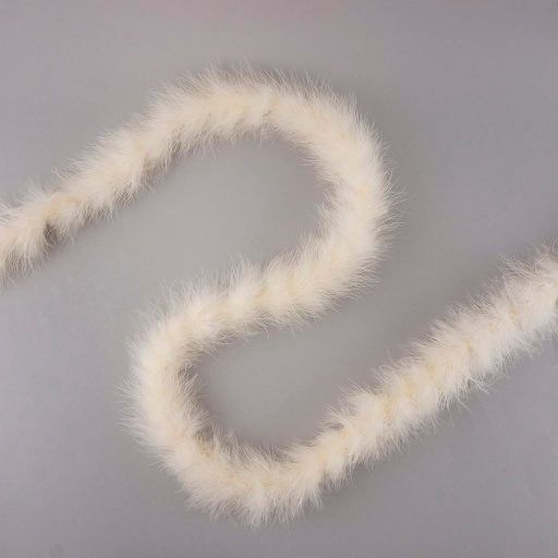 [5-H18--IV] Marabou Boa Medium Weight   2yd --Ivory