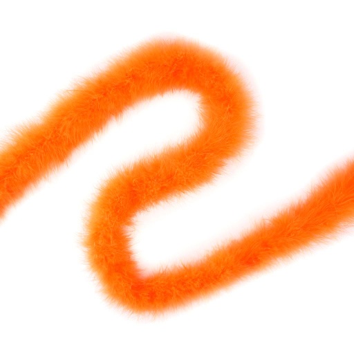 [5-H18--O] Marabou Boa Medium Weight   2yd --Orange