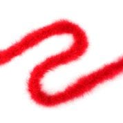 [5-H18--R] Marabou Boa Medium Weight   2yd --Red