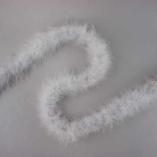 [5-H18--SLV] Marabou Boa Medium Weight   2yd --Silver