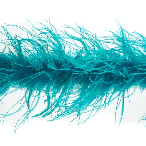 [5-TWOPLY--DKA] Ostrich Boa Two Ply 2yd --Dark Aqua