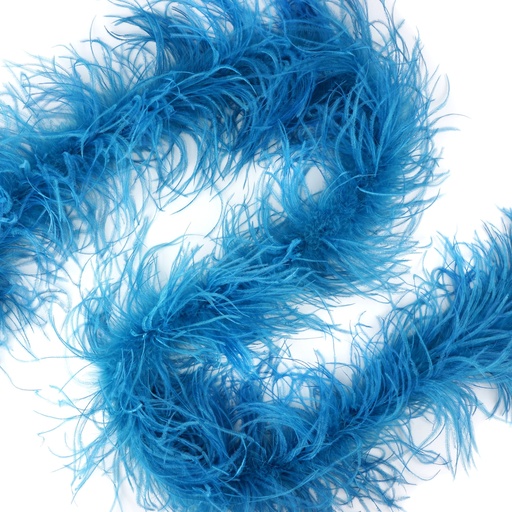 [5-TWOPLY--DKT] Ostrich Boa Two Ply 2yd --Dark Turquoise