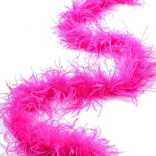 [5-TWOPLY--SP] Ostrich Boa Two Ply 2yd --Shocking Pink