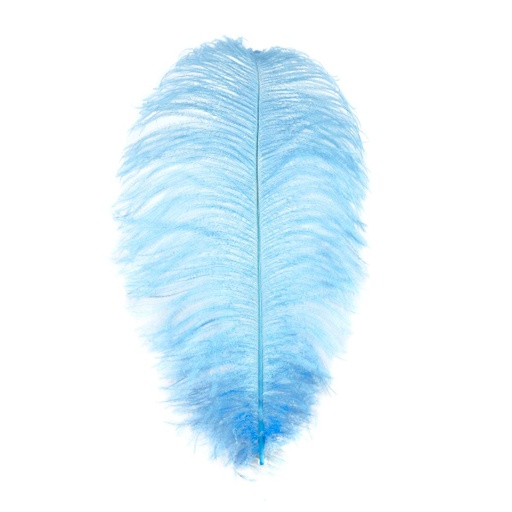[B806--SKY] Ostrich Plumes Selected 17 inch & UP   1PC PKG --Sky