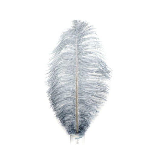 [B806--SLV] Ostrich Plumes Selected 17 inch & UP   1PC PKG --Silver