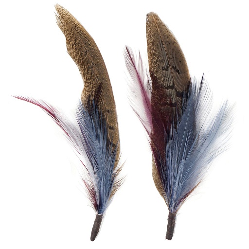 [BP5221--CB-FIG-LB-PL] Hat Trim 4-5 inch   2PC PKG --Country Blue/Fig/Light Blue/Plum